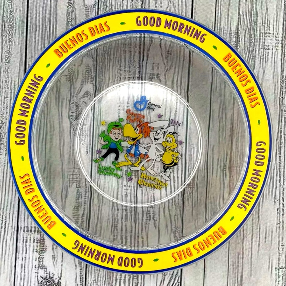 Vintage General Mills Characters Plastic Cereal Bowl Good Morning
